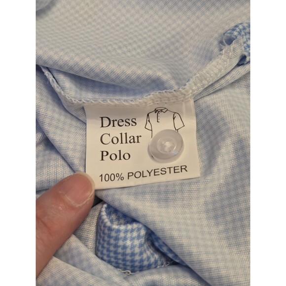 Collars & Co Mens M Relaxed Dress Shirts Blue Houndstooth + Pink Gingham NWOT - Picture 6 of 12
